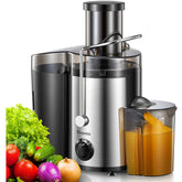 500W Centrifugal Juicer Machine with Wide Mouth Feed Chute, 2 Speeds